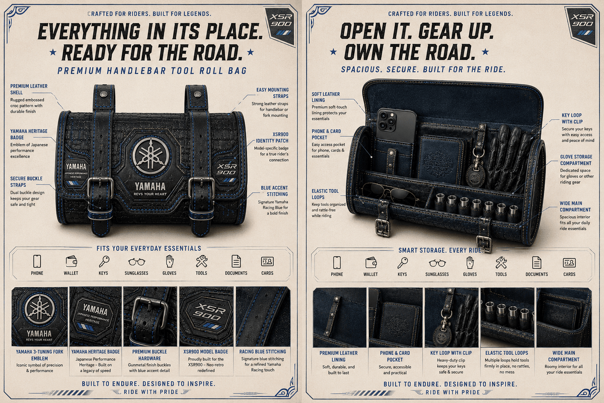 YMH Premium Vintage Motorcycle Bag NTNA