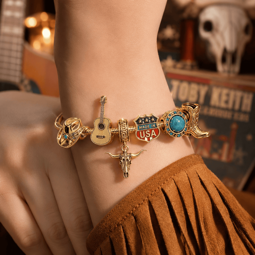 TBKH Gold Charm Bracelet Set VTH