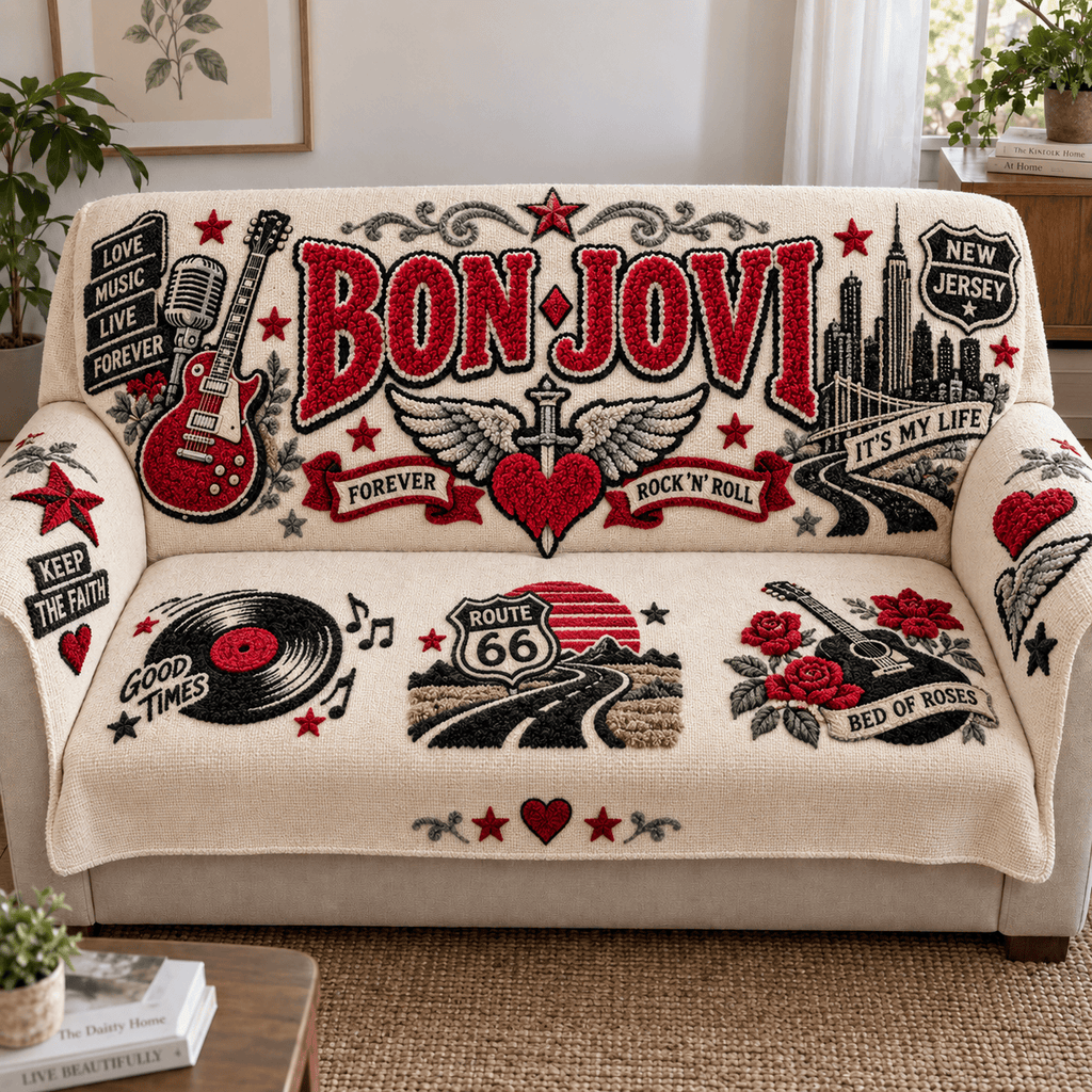 BJV Tufted Sofa Cover & Pillow Set NTKO