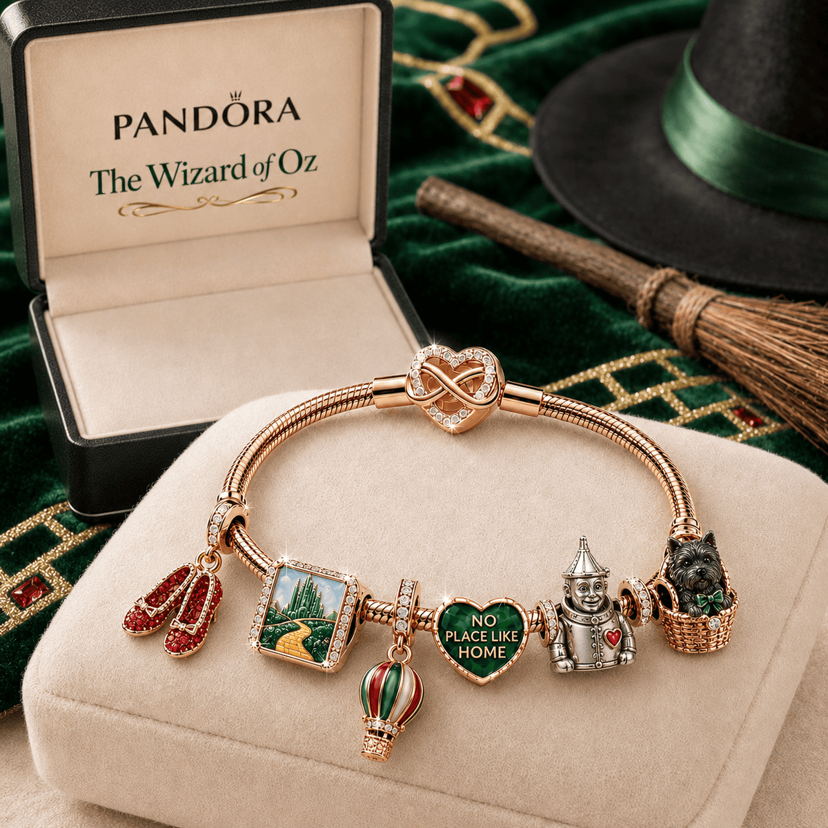 TWOZ Rose Gold Charm Bracelet Set TMH