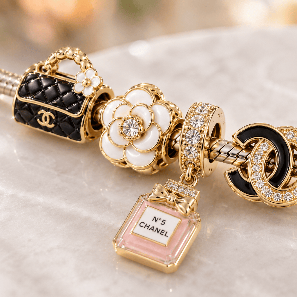 CHANEL Silver Charm Bracelet Set TTN