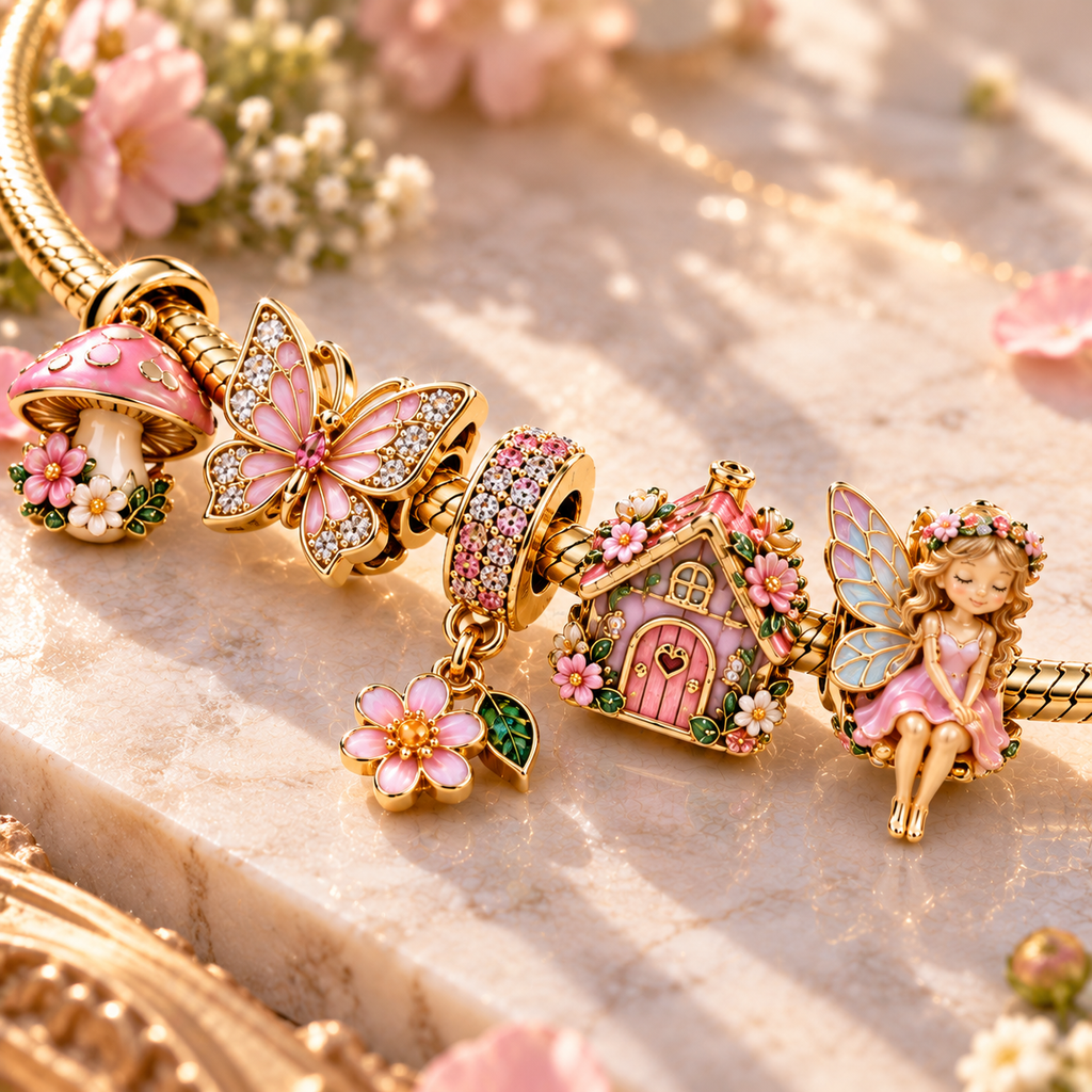 FRG Gold Charm Bracelet Set PTT