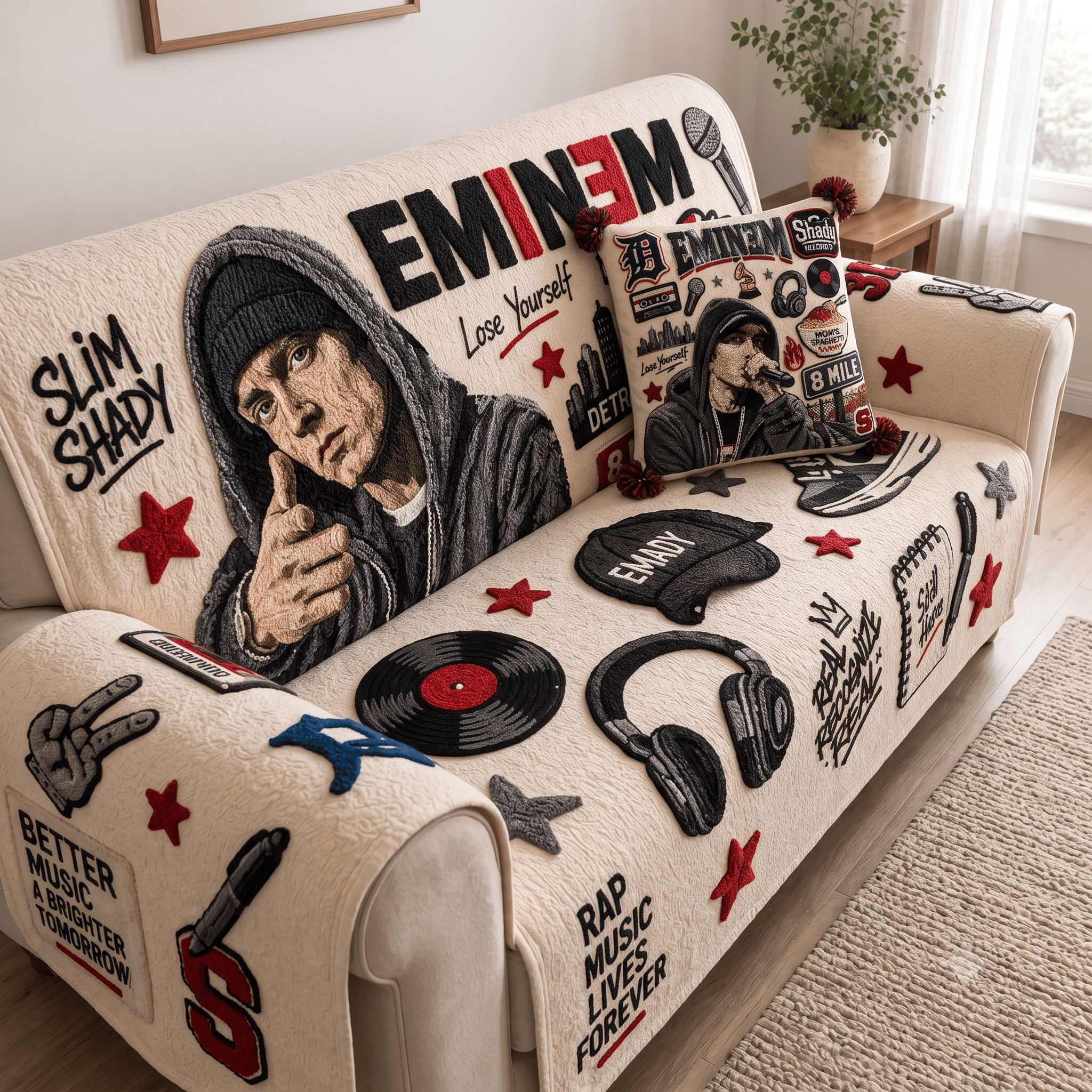 EMN Tufted Sofa Cover & Pillow Set DNBN