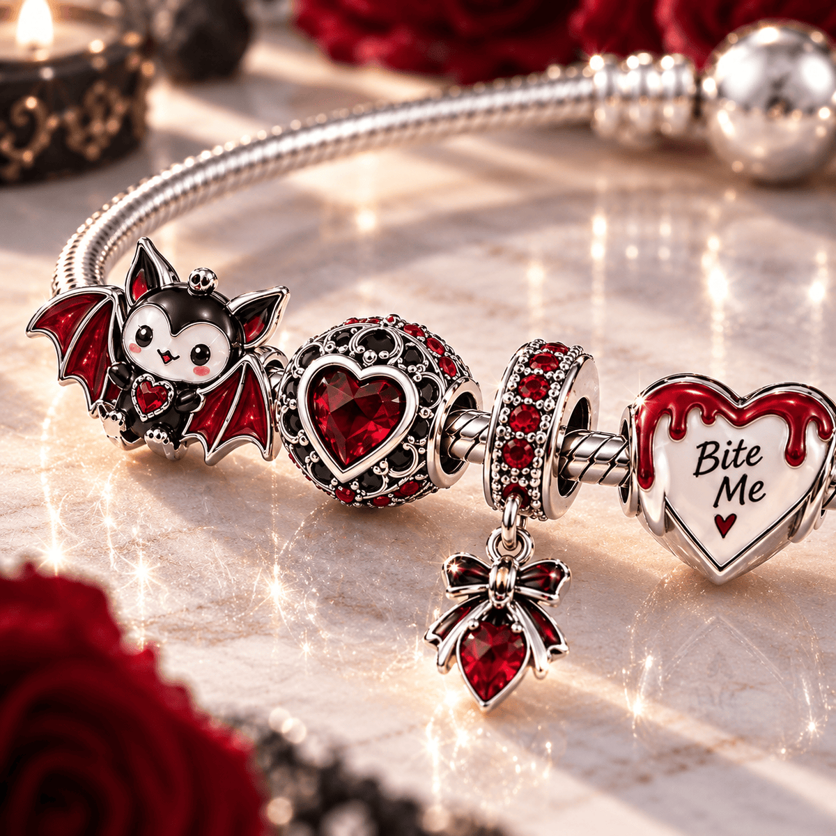 VPG Silver Charm Bracelet Set TTN