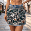 PLDE Embellished Denim Skirt NTKO