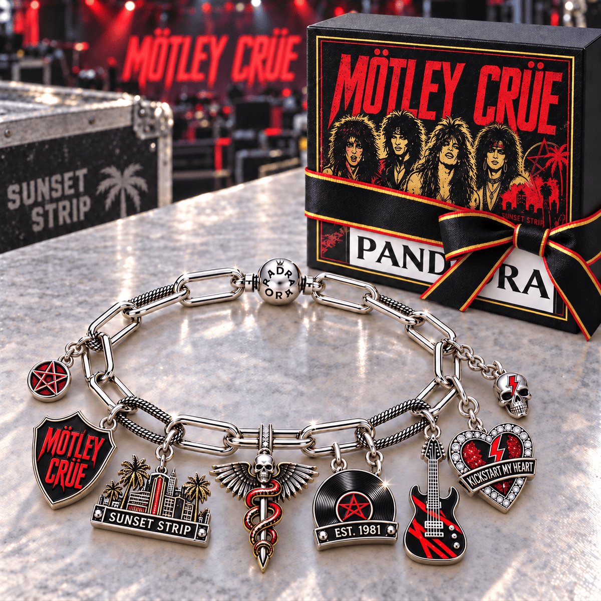 MLCR Silver Charm Bracelet Set NTVA